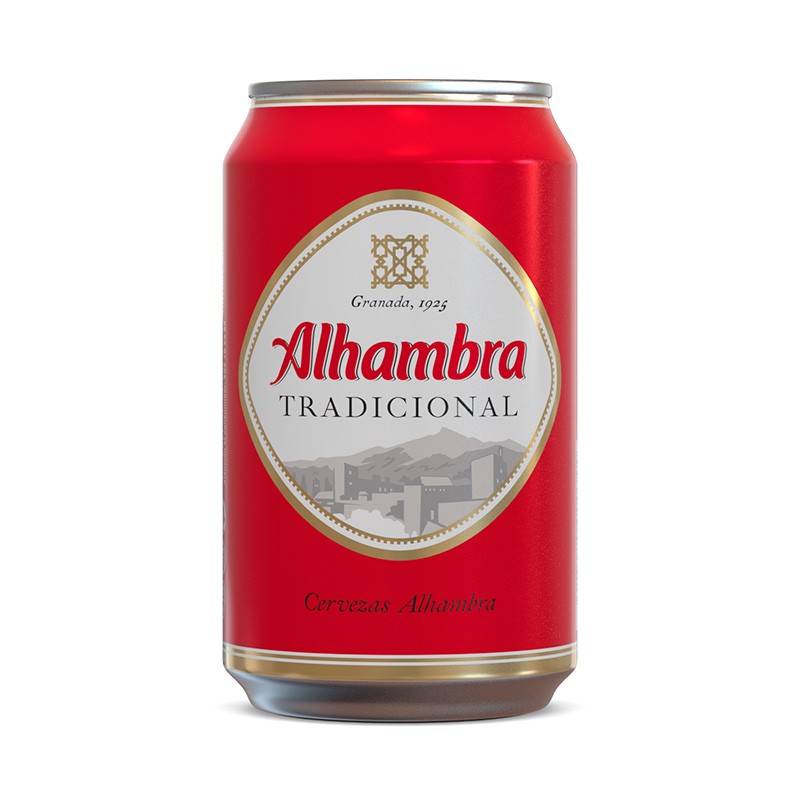 cerveza alhambra tradicion lata 33 cl